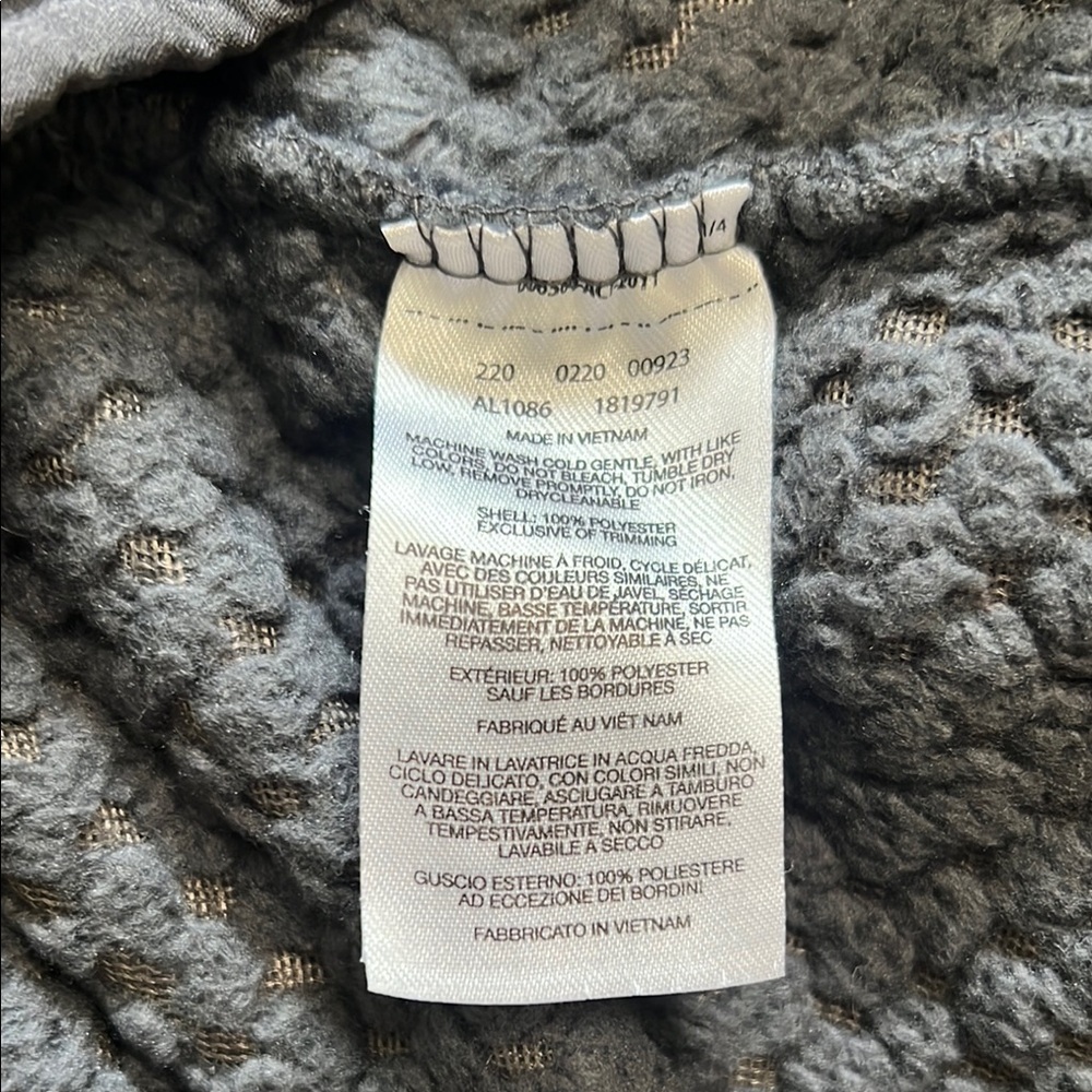 Columbia Jacket Women’s Charcoal Gray Fuzzy Full Zip Athleisure, Size Medium - Picture 10 of 14